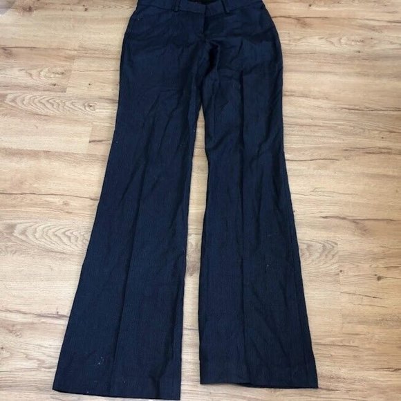 Theory Max C Gray  Pants Button Front & Back Zip Fly Straight Leg Sz 2  Women's - Picture 2 of 8